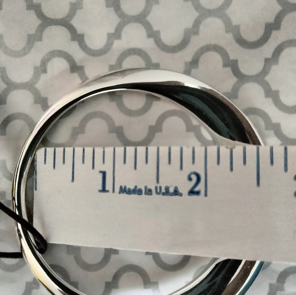 NWT Robert Lee Morris silver tone and black set of 4 bangles - Picture 5 of 5